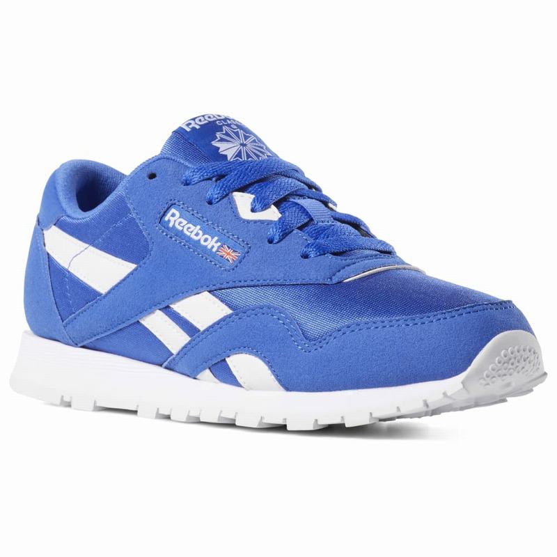 Tenisi Reebok Classic Nylon Baieti Albastri/Albi Romania RE9330DZ